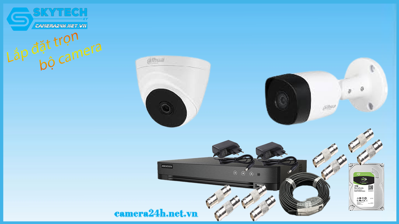 fiTrọn Bộ Camera Analog Đầu Ghi 2 Mắt Dahua 2.0-3