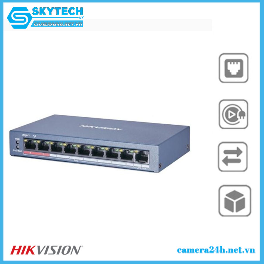 Switch M Ng 8 C Ng POE HIKVISION DS 3E0310P E M   Switch Mang 8 Cong Poe Hikvision Ds 3e0310p E M 